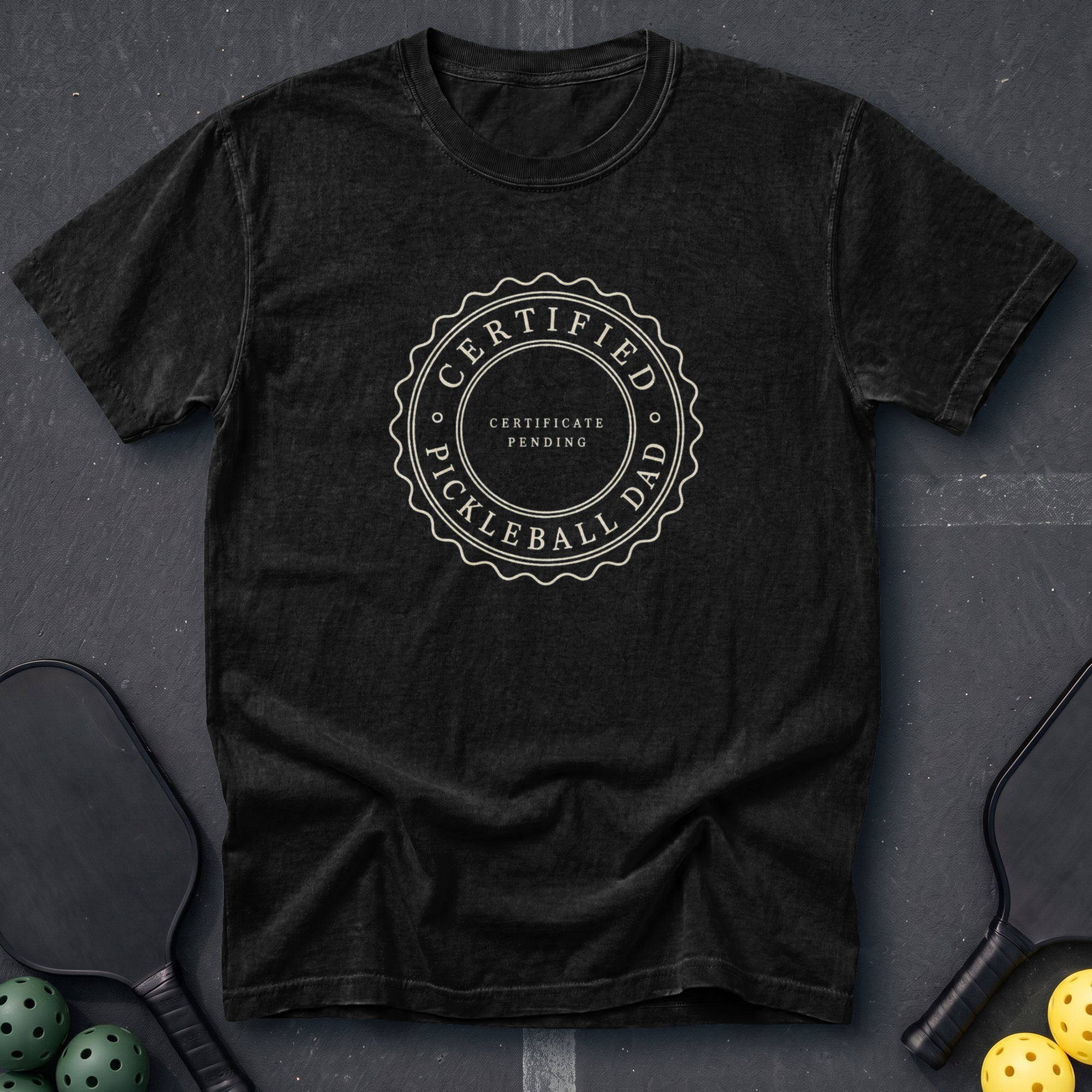 Certified Pickleball Dad Tee