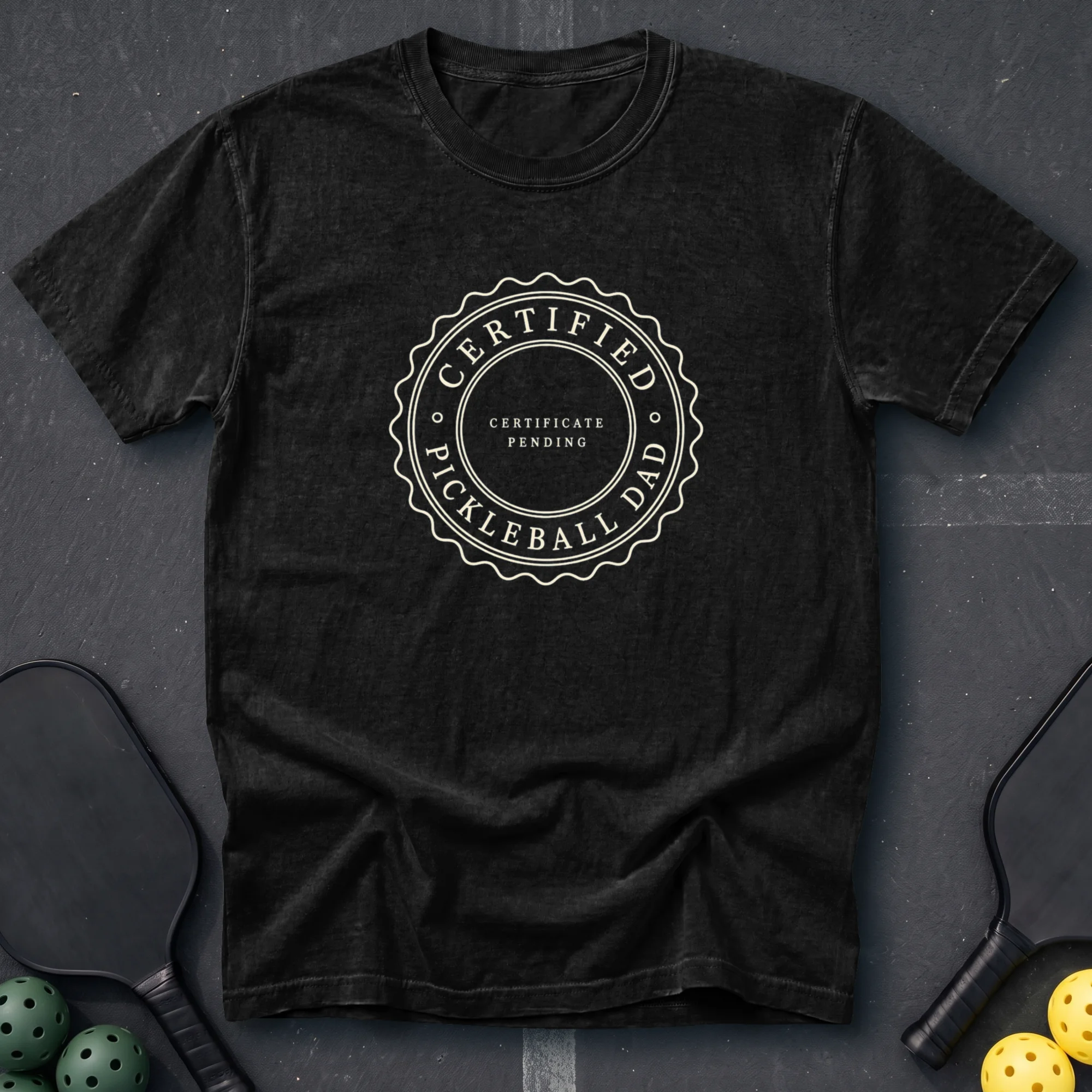 Certified Pickleball Dad Tee