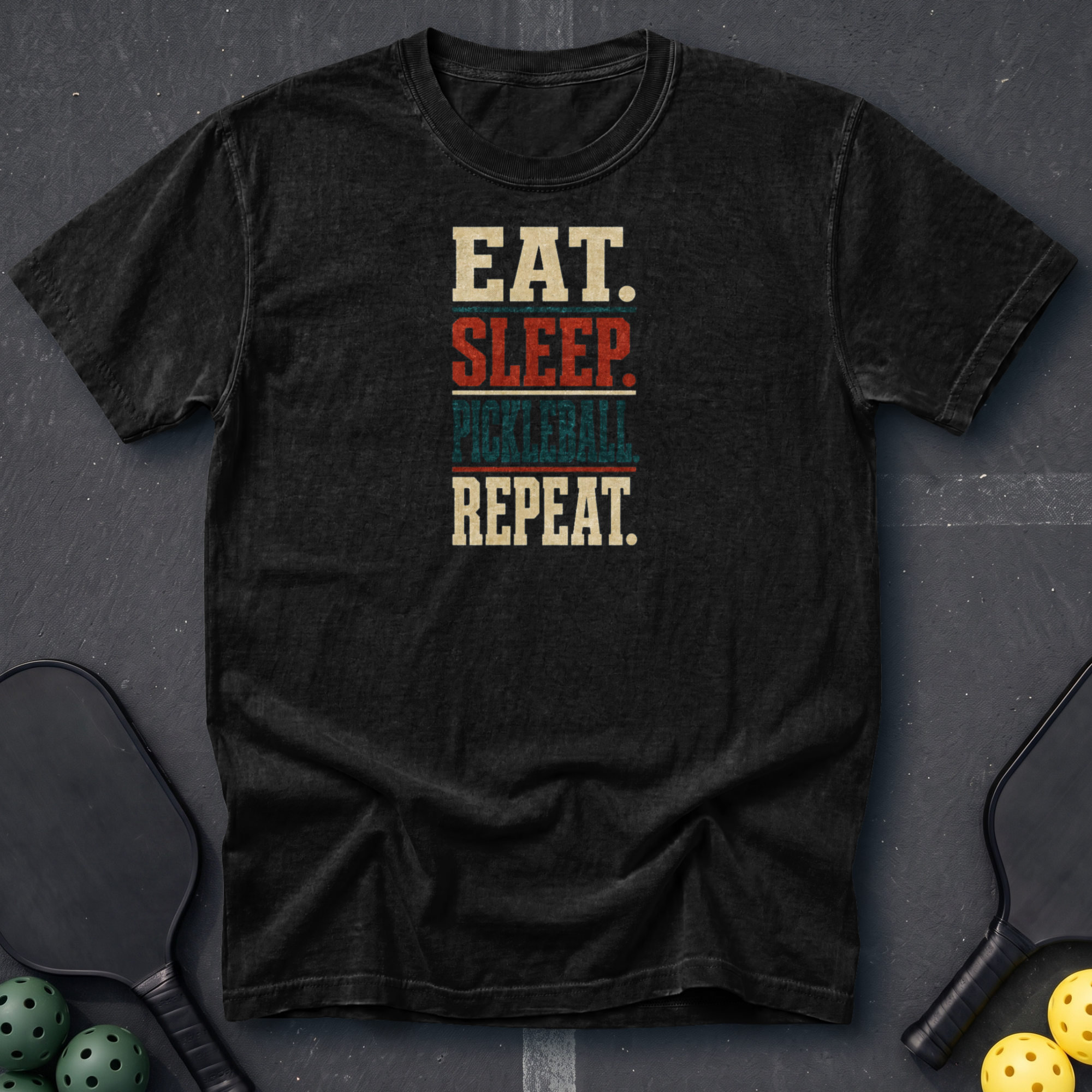 Eat Sleep Pickleball Repeat Tee