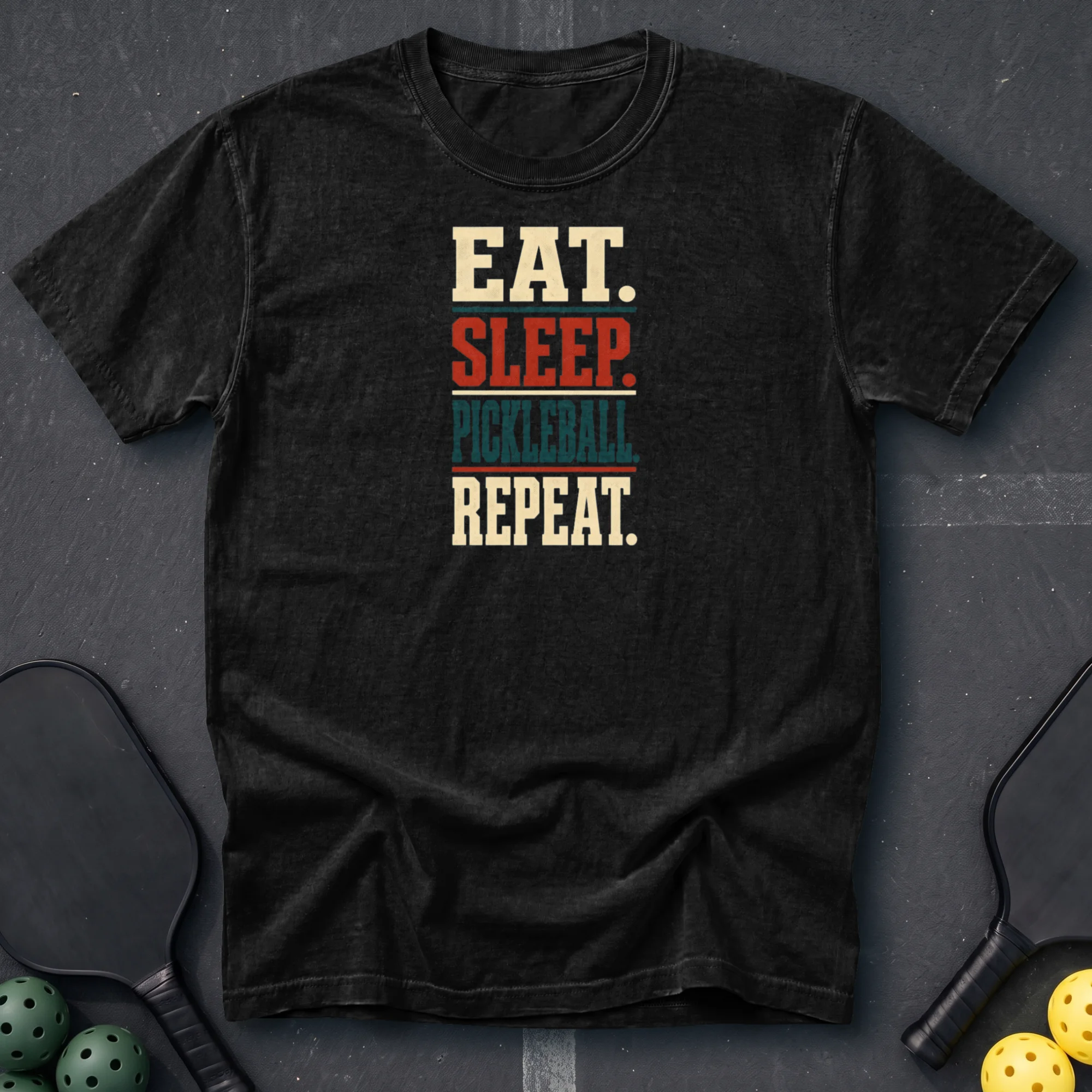Eat Sleep Pickleball Repeat Tee