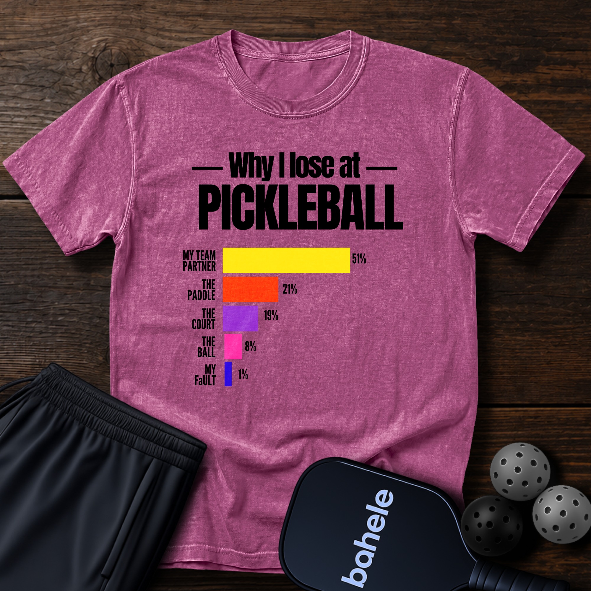 Why I Lose At Pickleball Tee