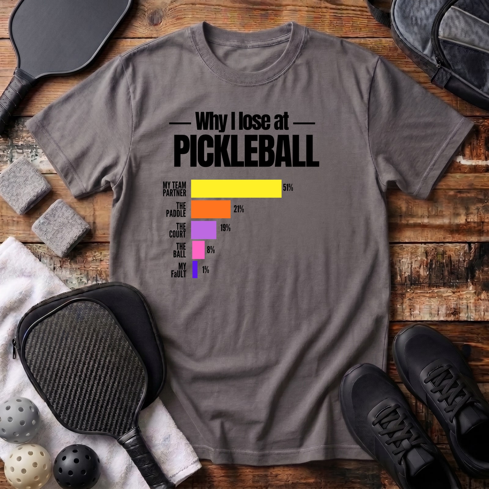Why I Lose At Pickleball Tee